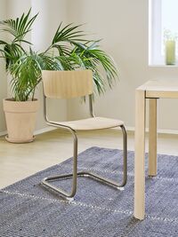 Sedia da Pranzo Cantilever S 43 Cromo/faggio