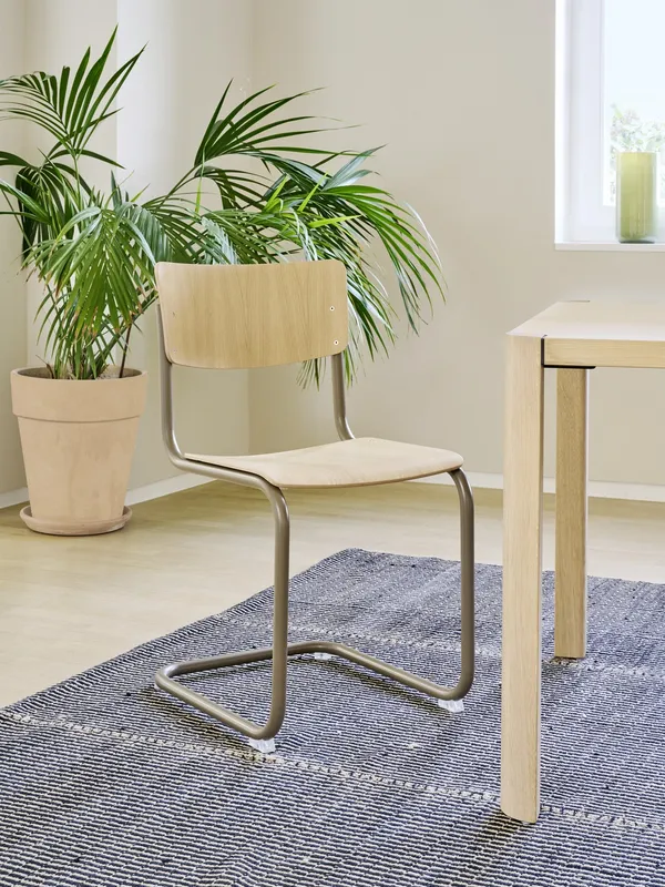 Sedia da Pranzo Cantilever S 43 Cromo/faggio