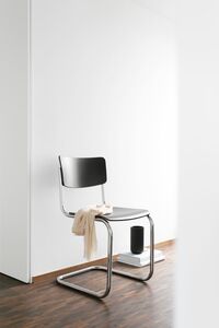 S 43 ST Dining Chair Stackable Chrome/ Black Beech Wood
