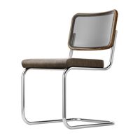 S 32 N Cantilever Dining Chair Chrome/ Walnut