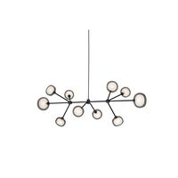 Nabila 552.10 Pendel Mat Sort/Sort Krom med Røget Glas