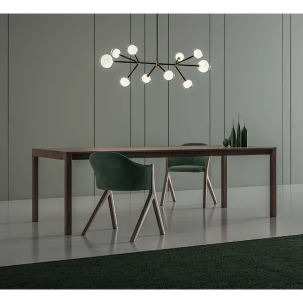 Nabila 552.10 Pendel Mat Sort/Sort Krom med Røget Glas