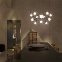 Nabila 552.12 Pendant Matt Black/ Brushed Brass with Clear Glass