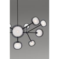 Nabila 552.12 Pendant Matt Black/ Black Chrome with Smoked Glass