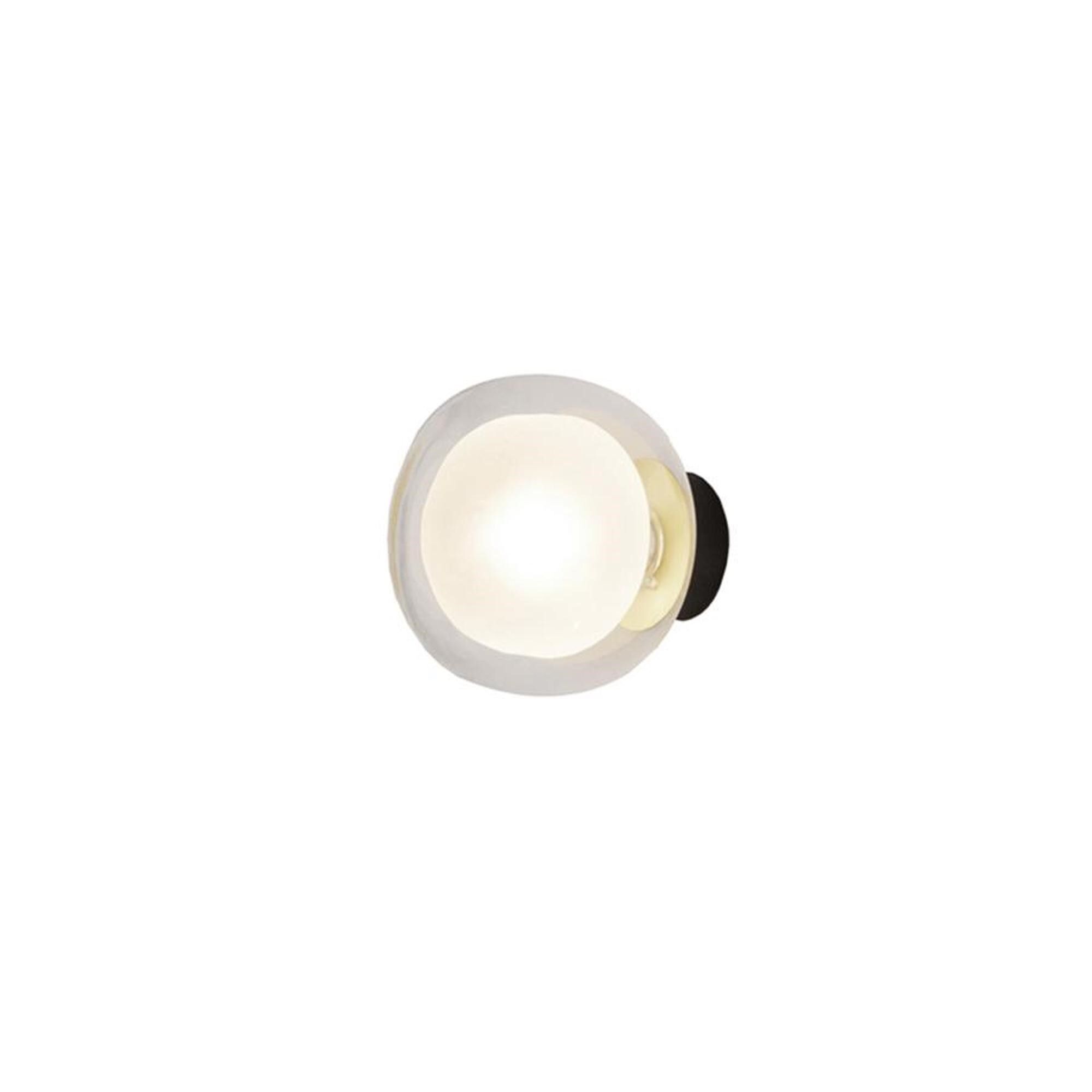 Nabila 552.41 V&auml;gg-/ Taklampa Matt/Borstat M&auml;ssing med Transparent Glas