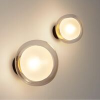 Nabila 552.41 Wand-/ Plafondlamp Mat Zwart/ Geborsteld Messing met Helder Glas
