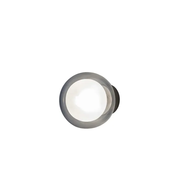 Nabila 552.41 Wall/ Ceiling Light Matt Black/ Black Chrome with Smoked Glass