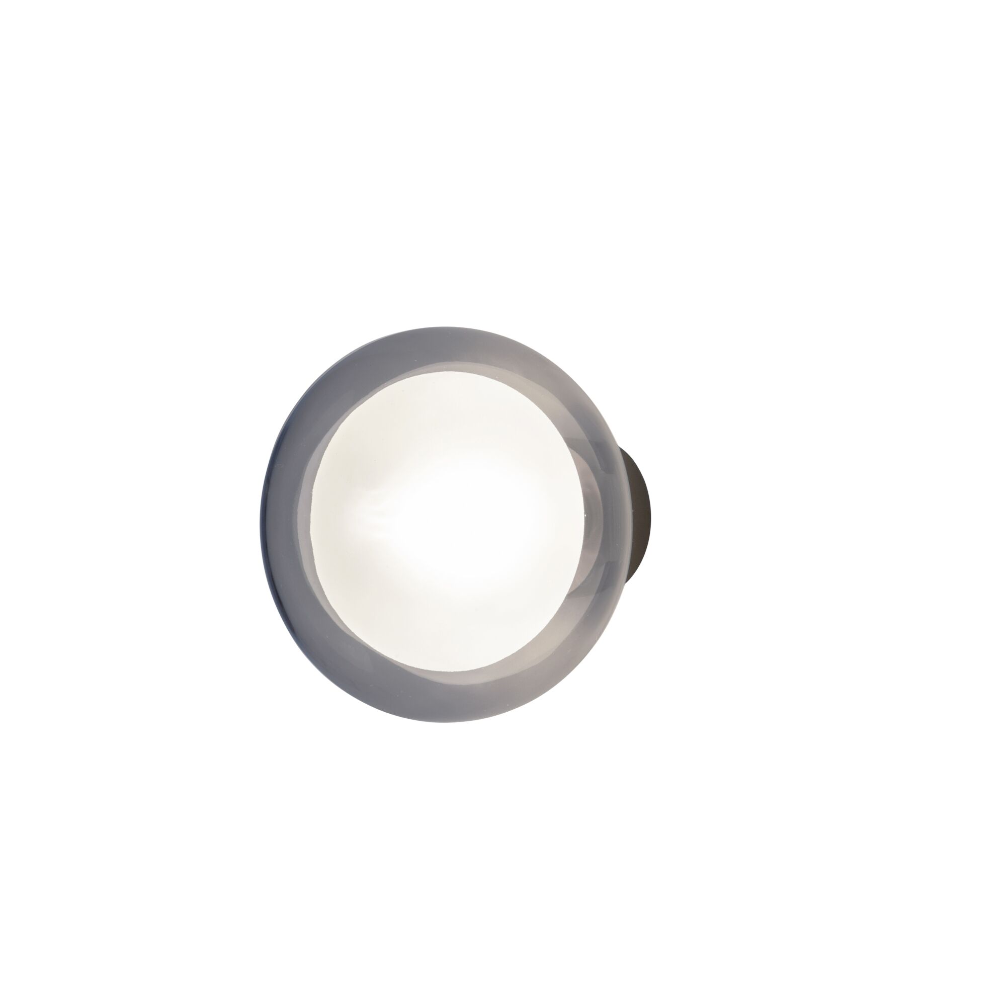 Nabila 552.42 V&auml;gg-/ Taklampa Matt Svart/ Svart Krom med R&ouml;kt Glas