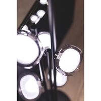 Nabila Schwarz Stehlampe Matt/Schwarzes Chrom mit Rauchglas