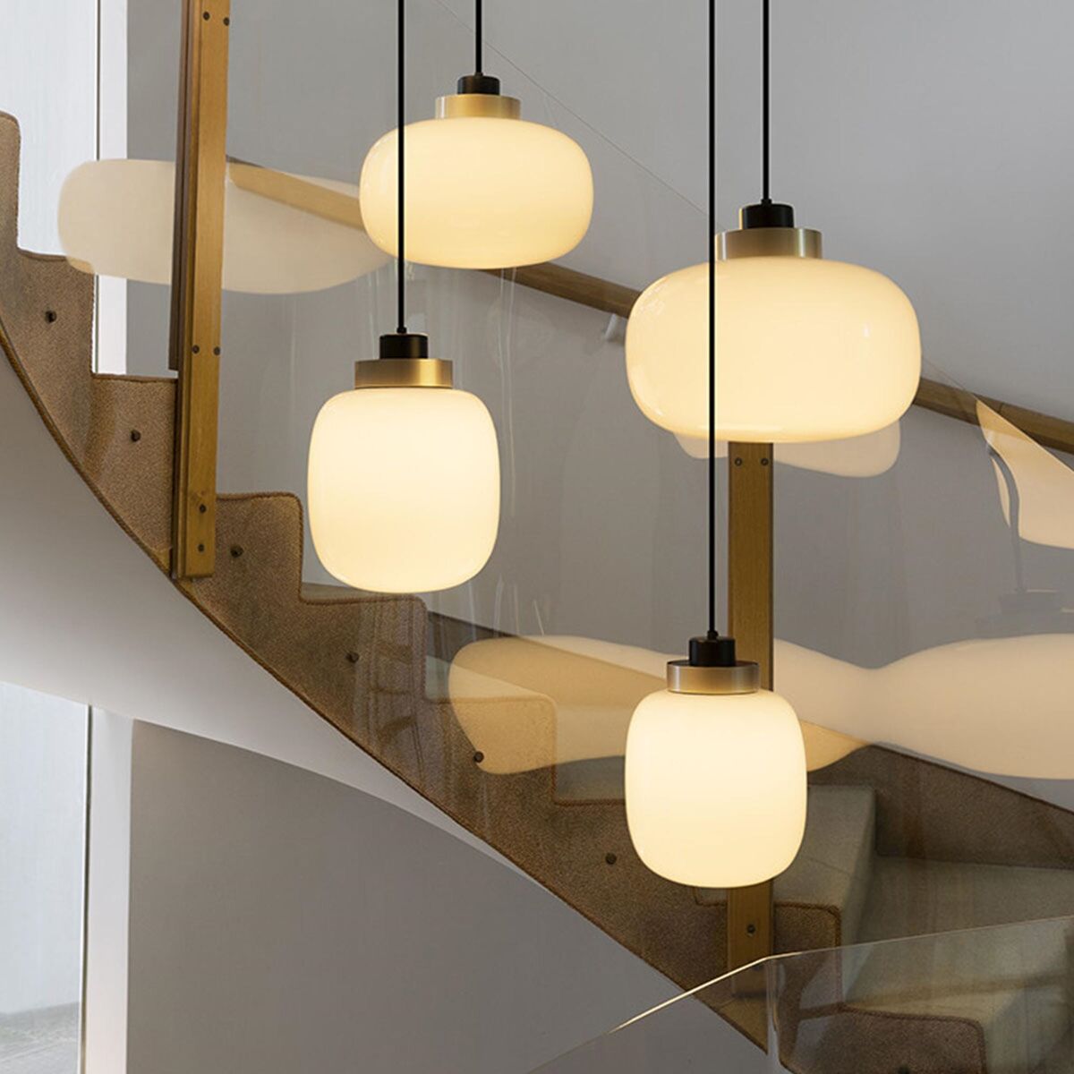 Legier 557.24 Pendant Ø35 cm Opal White/ Brass