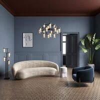 Osman 560.16 Pendant Matt Black/ Brushed Brass with Clear Glass