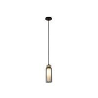 Osman 560.21 Pendant Matt Black/ Brushed Brass with Clear Glass