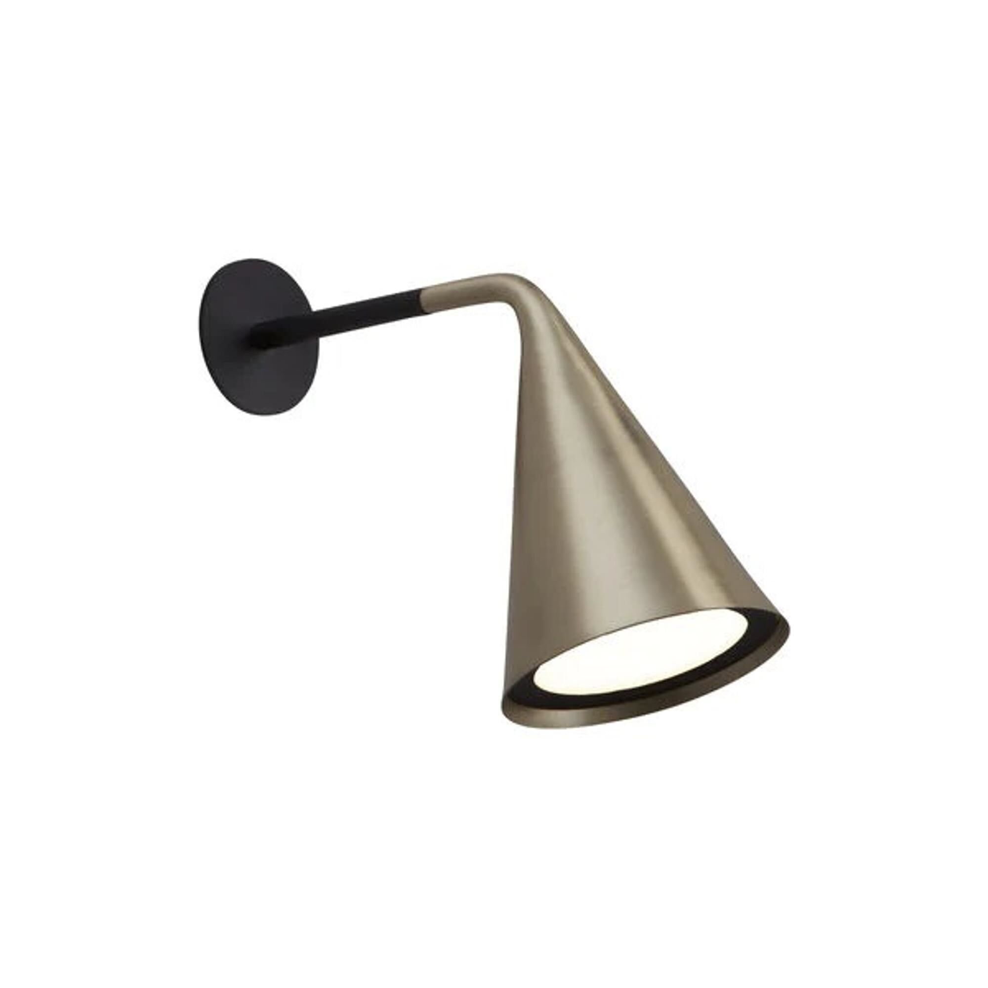 Gordon 561.41 V&auml;gglampa Matt Svart/ Borstat M&auml;ssing