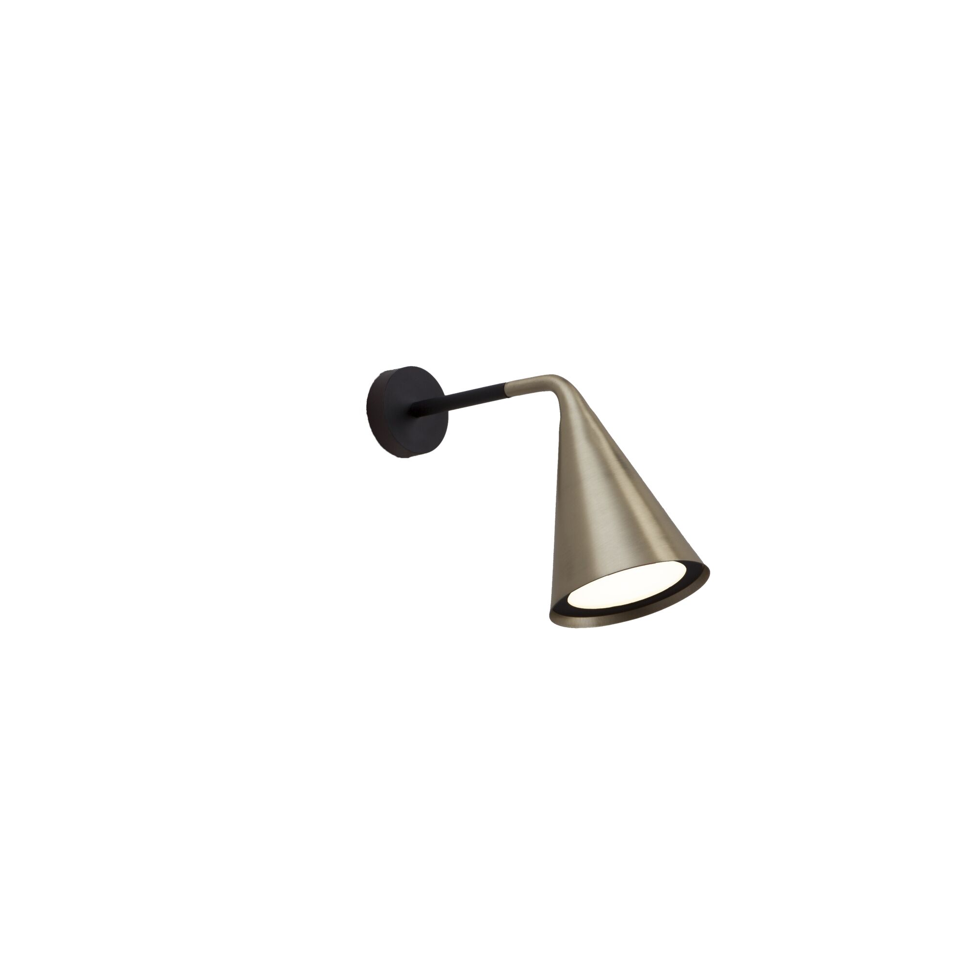 Gordon 561.42 V&auml;gglampa Matt Svart/ Borstat M&auml;ssing