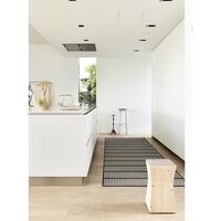 Cut Stripe Carpet 200x300 Paper Yarn/Stone White