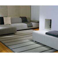 Cut Stripe Carpet 200x300 Paper Yarn/Stone White