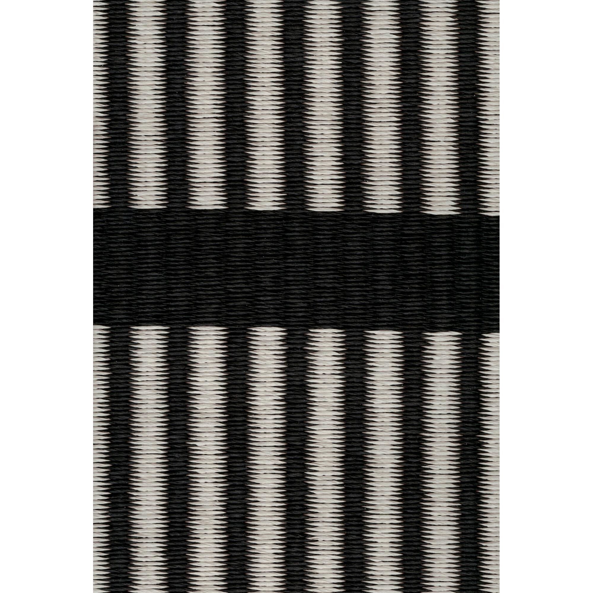Cut Stripe-teppe 140x200 Papirgarn/Svart Stein