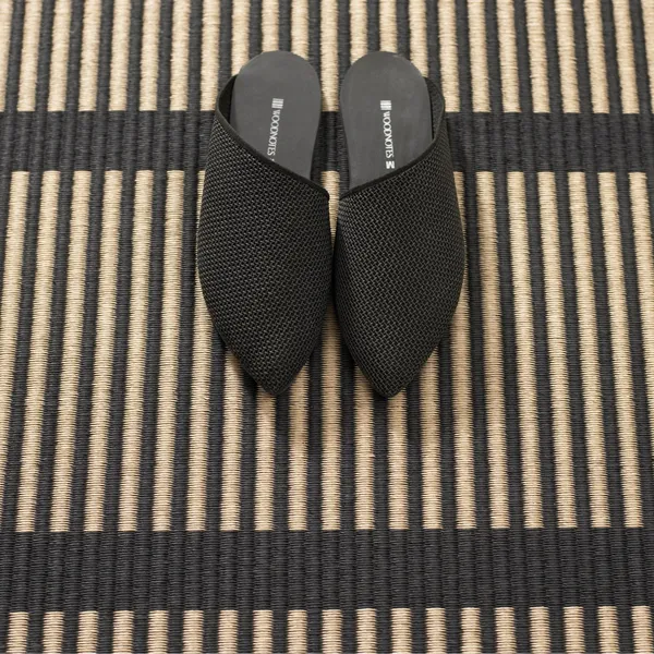 Cut Stripe Carpet 200x300 Paper Yarn/ Black