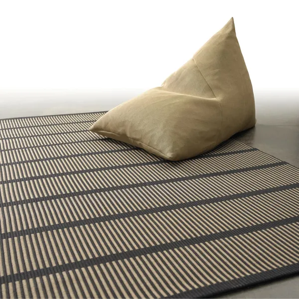 Cut Stripe Carpet 200x300 Paper Yarn/ Black
