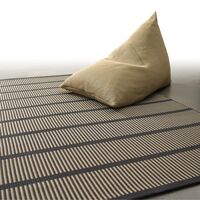 Cut Stripe Carpet 200x300 Paper Yarn/ Black