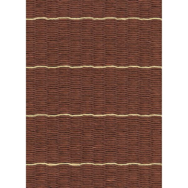 Line Teppich 200x300 Papiergarn/ Kastanienbraun/Natur