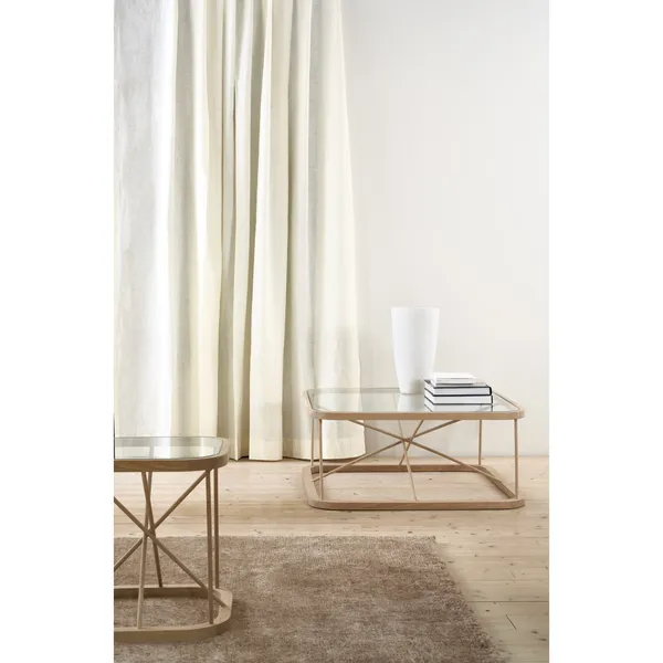 Uni Hand-knotted Wool Carpet 140 x 200 cm Camel