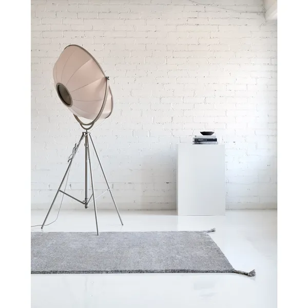Uni Hand-knotted Wool Carpet 140 x 200 cm Light Gray