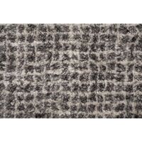 Grid Hand-knotted Wool Carpet 140 x 200 cm White/ Gray
