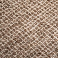Grid Hand-knotted Wool Carpet 140 x 200 cm White/ Camel