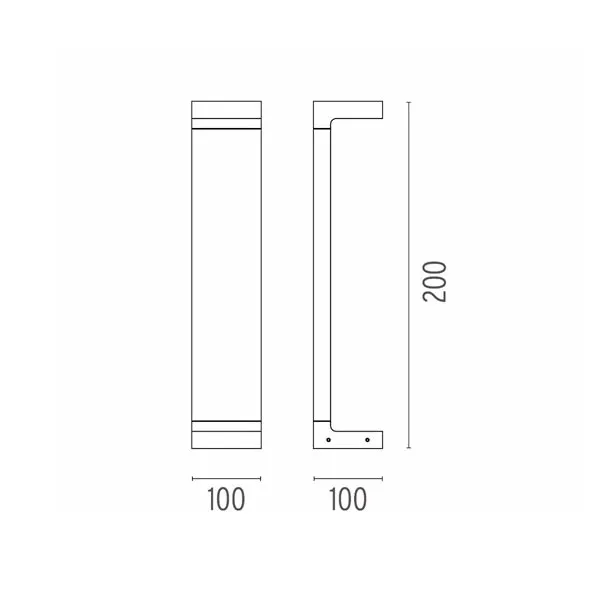 Flos Casting C 100 H 500 Outdoor Lighting Anthracite Grey