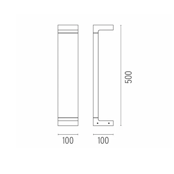 Flos Casting C 100 H 700 Outdoor Lighting Black