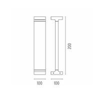 Flos Casting T 100 H 200 Outdoor Lighting Deep Brown