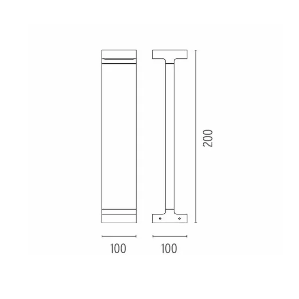 Flos Casting T 100 H 200 Outdoor Lighting Deep Brown