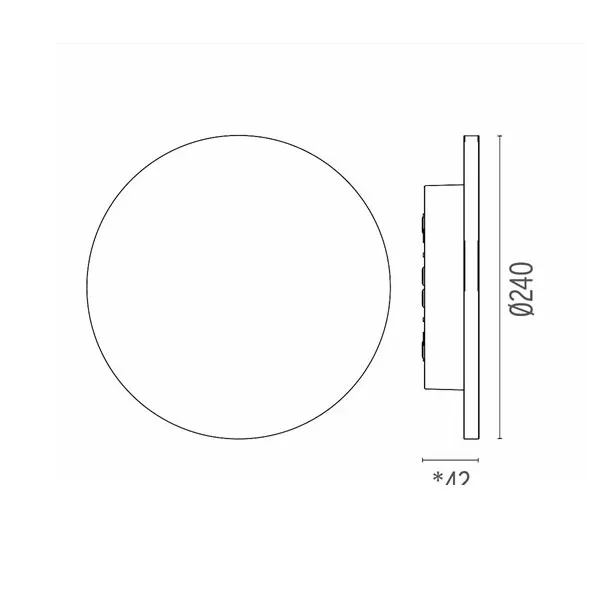 Flos Camouflage 240 mm Outdoor Lighting Deep Brown