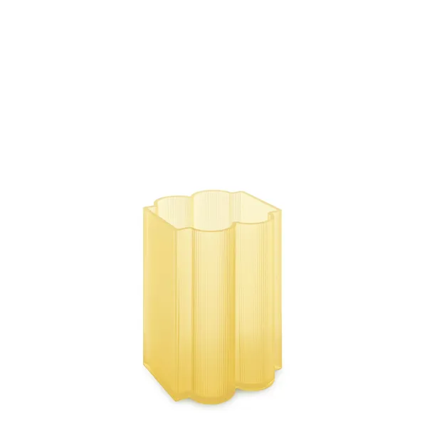 Okra Vase Low Yellow