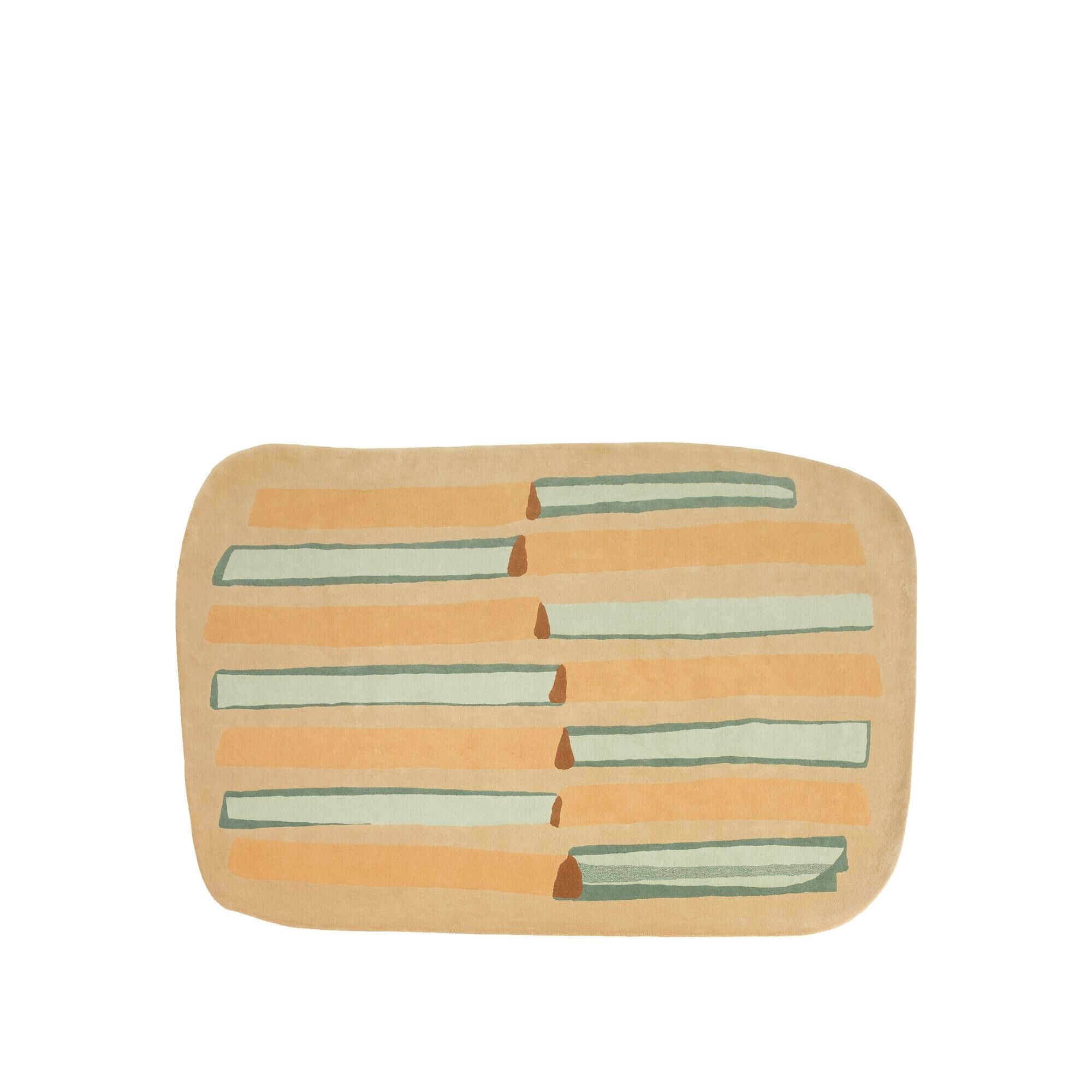 Parays Gulvtppe 300x200 Orange/Grn
