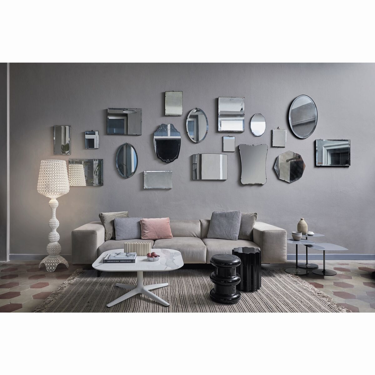 Thierry Trio Side Table Gray