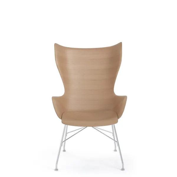 K/Wood Armchair Chrome/ Light Veneer