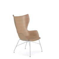 K/Wood Armchair Chrome/ Light Veneer