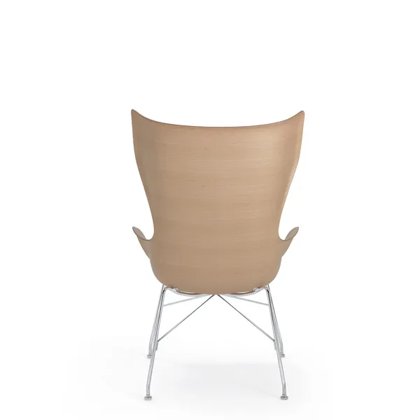 K/Wood Armchair Chrome/ Light Veneer
