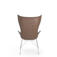 K/Wood Armchair Chrome/ Dark Veneer