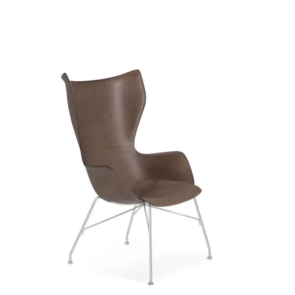 K/Wood Sessel Chrom/ Dunkle Esche