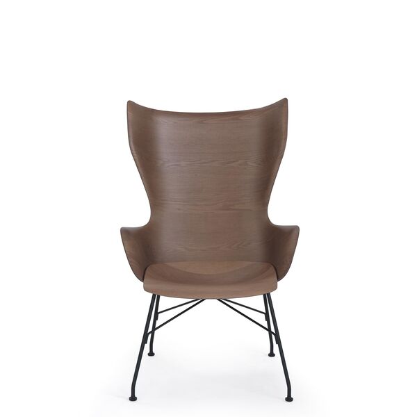 K/Wood Fauteuil Zwart/ Donker Essenhout