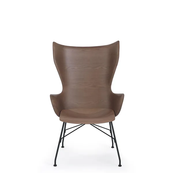 K/Wood Armchair Black/ Dark Ash Wood