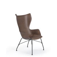 K/Wood Armchair Black/ Dark Ash Wood