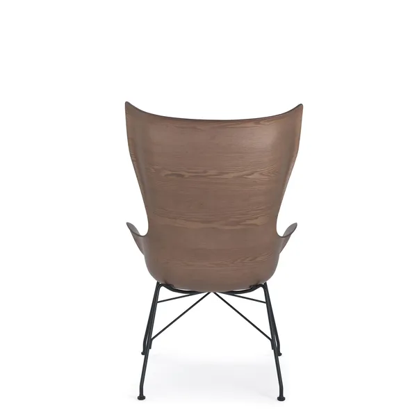 K/Wood Armchair Black/ Dark Ash Wood