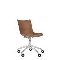 P/Wood Office Chair Chrome/ Dark Wood