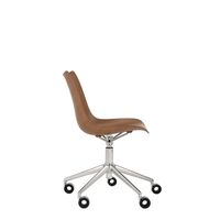 P/Wood Office Chair Chrome/ Dark Wood