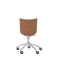 P/Wood Office Chair Chrome/ Dark Wood