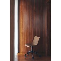 P/Wood Office Chair Chrome/ Dark Wood